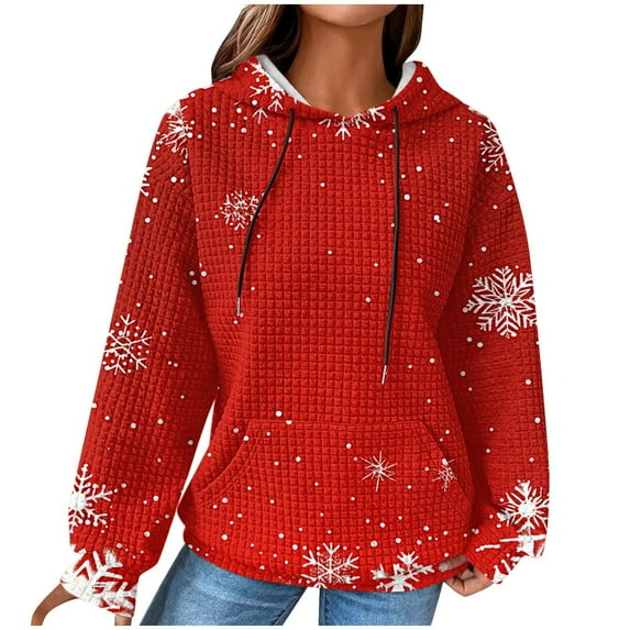Ltctricy Plus Size Christmas Sweatshirt for Women Fall Fashion Cute Hoodies Pullover Tops Loose Long Sleeve Comfy Winter Shirts