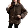 thumbnail image 1 of Ltctricy Plus Size Winter Jackets for Women Soft Warm Fleece Fluffy Coats Comfy Fashion Lapel Button Outerwear, 1 of 7