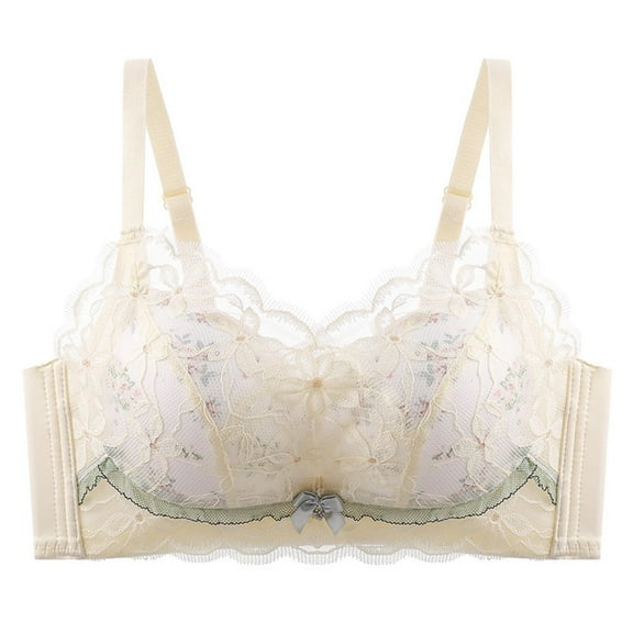 Ltctricy Push up Bras for Women Lace Wireless Soft Support Lift up Full Coverage Bralettes Comfortale Padded Bras