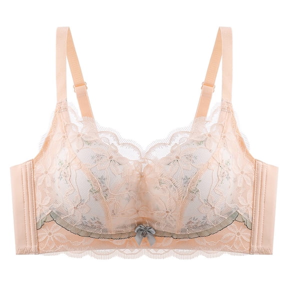 Ltctricy Push up Bras for Women Lace Wireless Soft Support Lift up Full Coverage Bralettes Comfortale Padded Bras