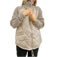 thumbnail image 1 of Ltctricy Quilted Jacket for Women Winter Fashion Warm Outerwear Lightweight Stand Collar Zipper Puffer Coat with Pockets, 1 of 7