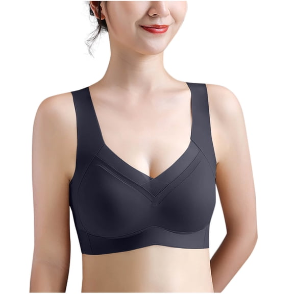 Ltctricy Seamless Bras for Women Plus Size Mesh Full Coverage Soft Support Push up T-Shirt Bras Comfortable Wireless Bras