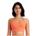 thumbnail image 1 of Ltctricy Sports Bras for Women Racerback Medium Impact Padded Wirefree Yoga Bras Square Neck Workout Crop Tops(Orange,Large), 1 of 5