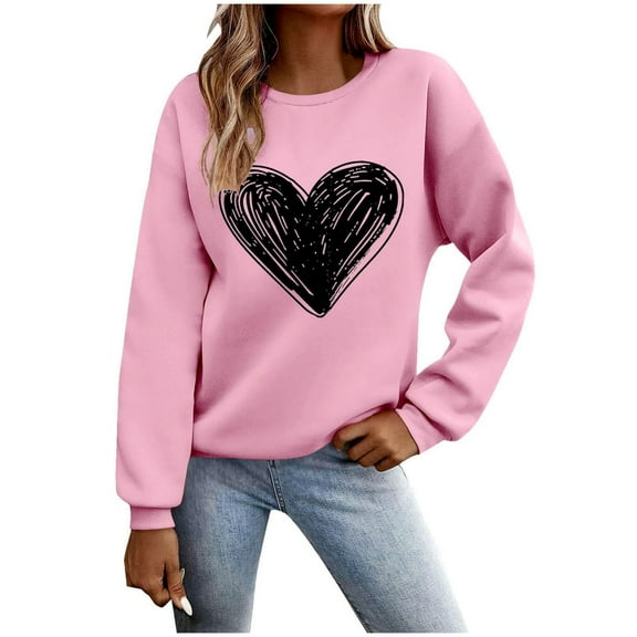 Ltctricy Sweatshirts for Women Cute Loose Basic Crewneck Pullover Tops Fall Fashion Comfy Long Sleeve Shirts