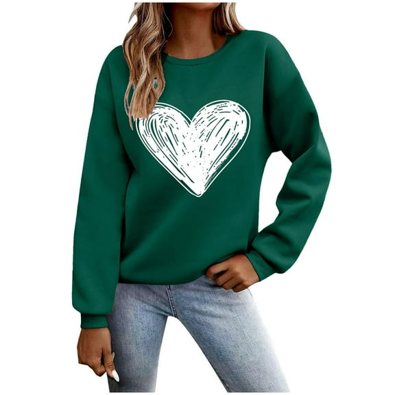 Ltctricy Sweatshirts for Women Cute Loose Basic Crewneck Pullover Tops Fall Fashion Comfy Long Sleeve Shirts
