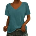 thumbnail image 1 of Ltctricy T Shirts for Women V Neck Short Sleeve Soft Casual Basic Tee Tops Trendy Summer Clothes, 1 of 6