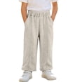 thumbnail image 1 of Ltctricy Toddler Baby Girls Boys Sweatpants Cute Wide Leg Pants Soft Comfy Pull On Pants Fall Sweat Pants(Gray,12-18 Months), 1 of 6