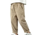 thumbnail image 1 of Ltctricy Toddler Baby Pants Unisex Kids Uniform Pants Fall Winter Casual Wide Leg Trousers for Boys and Girls(Khaki,2-3 Years), 1 of 4