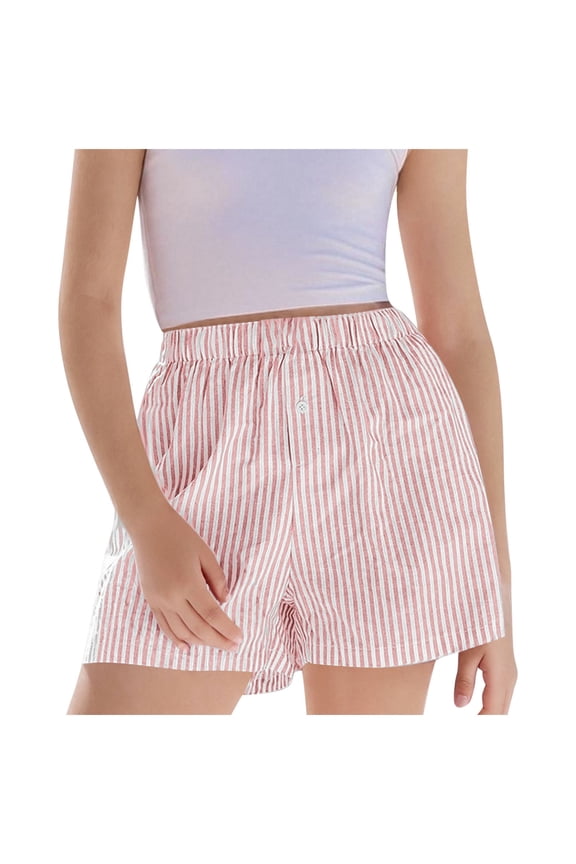 Toddler Girls Boys' Striped Shorts Children Elastic Waist Boxer Sports Casual Shorts Summer Beach Shorts