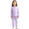 thumbnail image 1 of Ltctricy Toddler and Unisex Kids Clothes Casual Striped 2 Piece Outfits Top and Bottom Matching Sets Homewear for Boys Girls(Purple,2-3 Years), 1 of 5