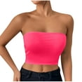 thumbnail image 1 of Ltctricy Tube Tops for Women Seamless Cropped Strapless Tank Shirts Going out Bandeau Tops Fashion Summer Outfits, 1 of 4