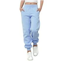 Ltctricy Unisex Baby Toddler Sweatpants Girls Boys Cotton Elastic Waist Pull on Joggers Casual Athletic Pants with Pockets(Light Blue,1-2 Years)