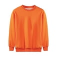 thumbnail image 1 of Ltctricy Unisex Boys Girls' Crew Neck Sweatshirts Fleece Lined Long Sleeve Pullover Sweater Tops Children Fall Winter Clothes(Orange,3-4 Years), 1 of 5
