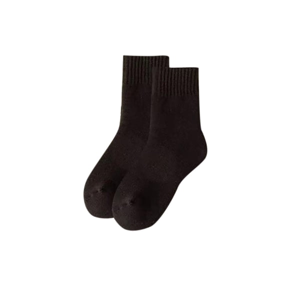 Ltctricy Unisex Fleece Lined Socks Winter Warm Knitted Cozy Boot Socks Lounge Thermal Soft Comfort Tube Socks