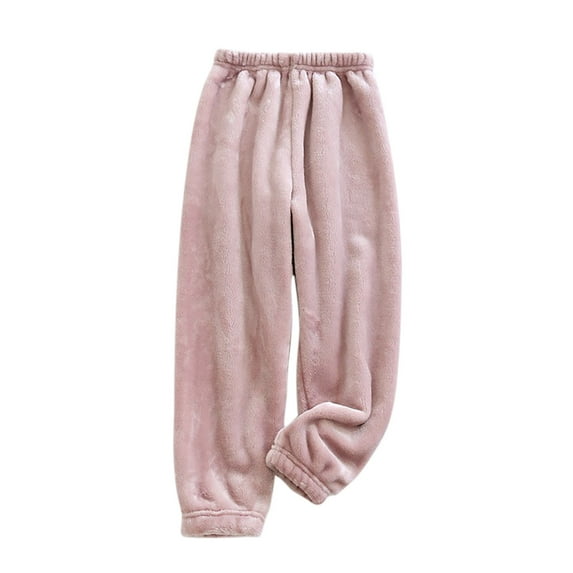Ltctricy Unisex Girls Boys Winter Pants Children Flannel Warm Fuzzy Soft Pants Casual Loose Plush Fleece Comfy Trousers