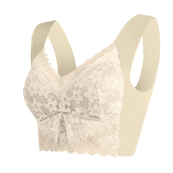 Ltctricy Wireless Bras For Women Seamless Full Coverage Soft Lightly Lined Lace Bralettes Camisole Crop Tank Top Bra
