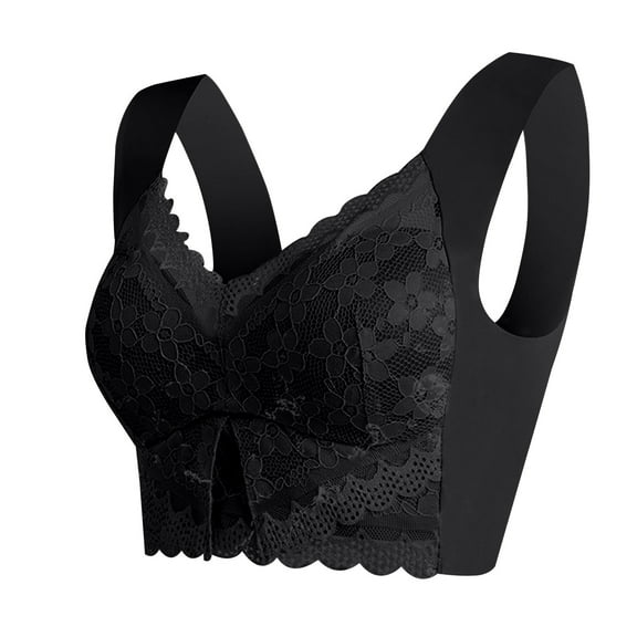 Ltctricy Wireless Bras For Women Seamless Full Coverage Soft Lightly Lined Lace Bralettes Camisole Crop Tank Top Bra