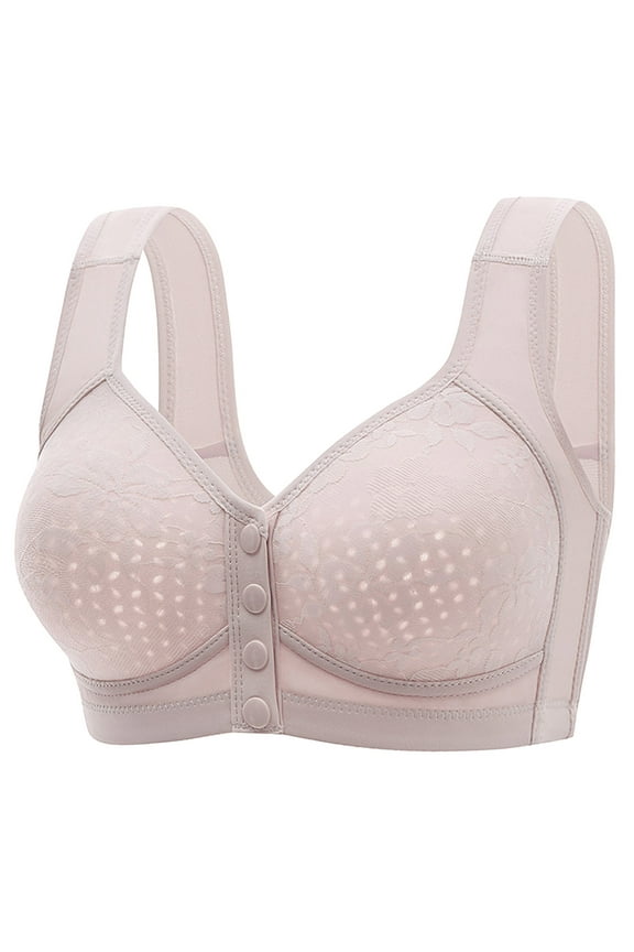 Wireless Bras for Women Comfort Front Closure Full Figure High Support Lift Push up Bralettes Soft Everyday Bras