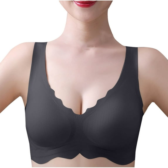 Ltctricy Wireless Bras for Women Seamless Full Coverage Soft Support Push up Plus Size Bras Comfort Everyday Bralettes