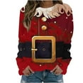 thumbnail image 1 of Ltctricy Women Christmas Sweatshirt Plus Size Cute Crewneck Pullover Top Oversized Casual Long Sleeve Vacation Shirts, 1 of 4
