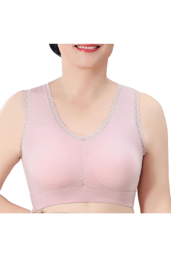 Women Plus Size Push up Bras Seamless Comfort No Underwire Racerback Bralettes Full Coverage Wireless Everyday Bra
