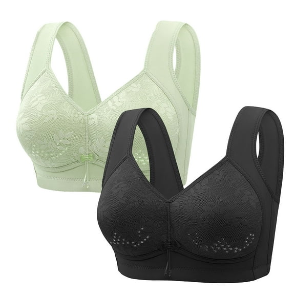 Ltctricy Women's 2 Pc Push up Bras Comfortable Wireless Supportive Full Coverage Bralettes Soft Plus Size Bras
