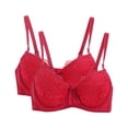 thumbnail image 1 of Ltctricy Women's 2 Pc Push up Bras Full Coverage Supportive Adjustable Strap Lace Bralettes Lift up Everyday Bras, 1 of 2