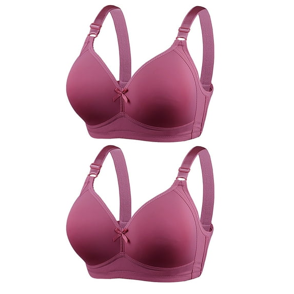 Ltctricy Women's 2 Pc Push up Bras Wireless Supportive Lift Seamless Full Coverage Bralettes Comfortable Plus Size Bras