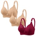 thumbnail image 1 of Ltctricy Women's 3 Pc Push up Bras Comfortable Wireless Supportive Lift Plus Size Bras Full Coverage Everyday Bralettes, 1 of 1