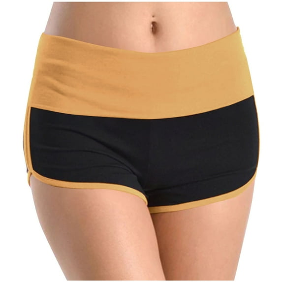 Ltctricy Women's Athletic Shorts 3 Pc Soft Comfy High Waisted Color Block Booty Running Shorts Summer Lounge Workout Shorts