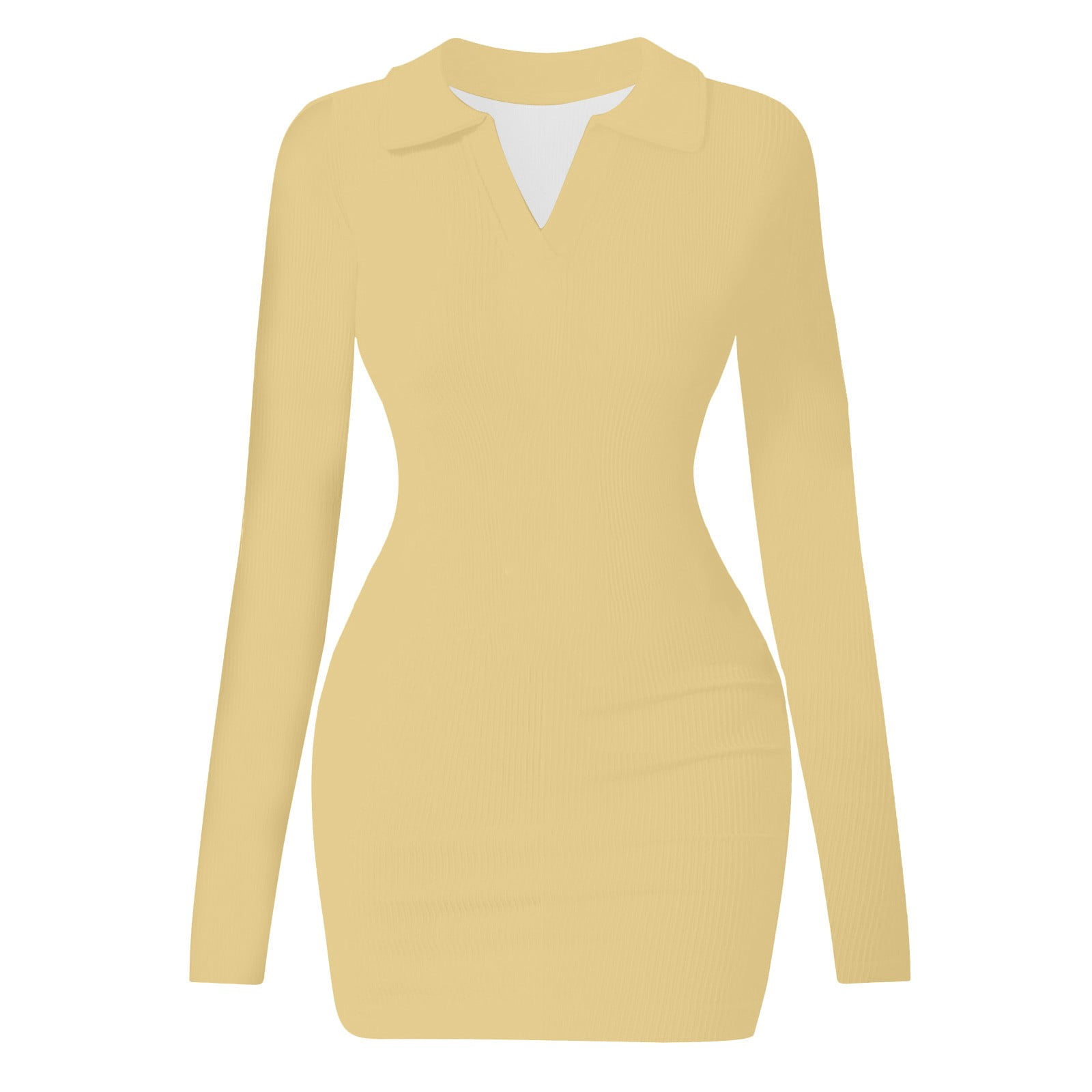 MARGO™ – Chic Long Sleeve V Neck Bodycon Mini Dress main image 1