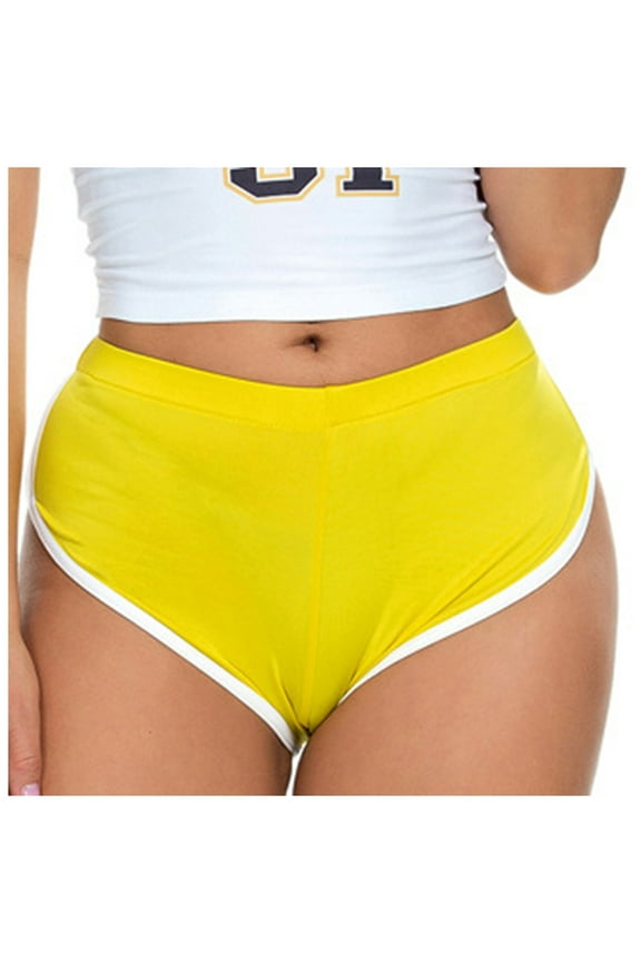 Women's Booty Shorts Soft Comfy Mid Rise Stretchy Running Workout Hot Pants Athletic Biker Shorts