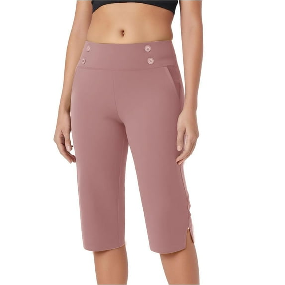 Ltctricy Women's Capri Pants Plus Size High Waisted Tapered Pull on Yoga Dress Cropped Pants Business Casual Summer Capris