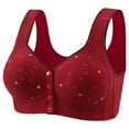 thumbnail image 1 of Ltctricy Women's Front Closure Bras Plus Size Wireless Support Push up Full Coverage Bralettes Comfort Everyday Bras, 1 of 6