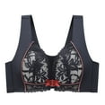 thumbnail image 1 of Ltctricy Women's Front Closure Lace Bras Wireless Comfort Lift up Plunge Push up Bras Supportive Seamless Bralettes, 1 of 2