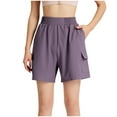 thumbnail image 1 of Ltctricy Women's Hiking Cargo Shorts Plus Size Elastic High Waisted Knee Length Bermuda Shorts Summer Casual Shorts, 1 of 6
