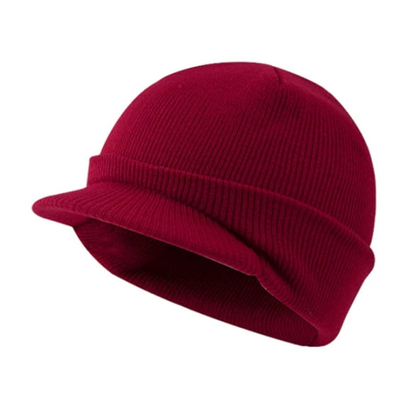 Ltctricy Women's Knitted Brim Hat Fall Winter Fashion Soft Ear Protection Hat Comfort Warm Solid Color Hat
