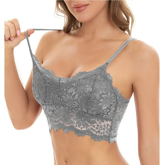 Ltctricy Women's Lace Longline Bralettes Comfort No Underwire Lightly Lined Full Coverage Bars Lifting Everyday Bras