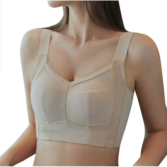 Ltctricy Women's Lace Push up Bras Comfortable Wireless Supportive Lift Seamless Full Coverage Bralettes Plus Size Bras