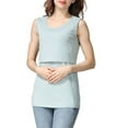 thumbnail image 1 of Ltctricy Women's Maternity Tank Tops Cotton Scoop Neck Double Layer Sleeveless Tunic Shirts Cami Pregnancy T-Shirts(Green,XX-Large), 1 of 5