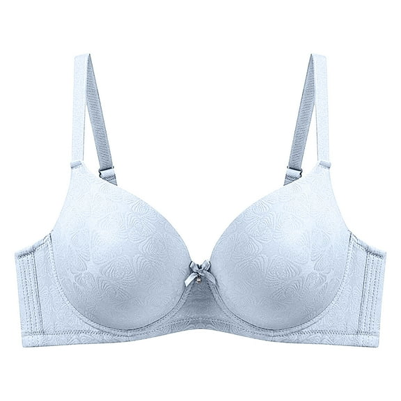 Ltctricy Women's Plus Size Bras Unlined Underwire Full Coverage Lift Push up Bralettes Supportive Everyday Bras