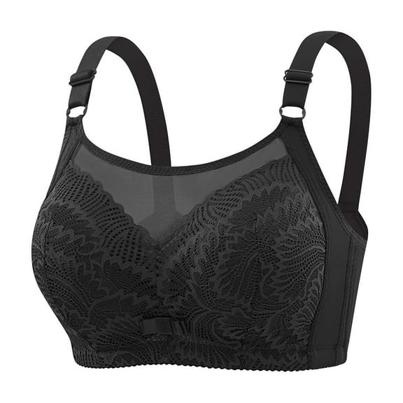 Ltctricy Women's Plus Size Bras Wireless Supportive Lift Lace Full Coverage Everyday Bralettes Comfortable Push up Bras
