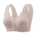 thumbnail image 1 of Ltctricy Women's Plus Size Front Closure Bras Seamless Full Coverage Soft Support Sleep Bras Comfortable Everyday Bralettes(Pink,4X-Large), 1 of 6