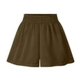 thumbnail image 1 of Ltctricy Women's Plus Size Shorts Casual Loose Elastic High Waisted Wide Leg Shorts Comfy Lounge Shorts, 1 of 1