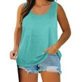 thumbnail image 1 of Ltctricy Women's Plus Size Tank Tops Summer Casual Scoop Neck Solid Color Sleeveless T-Shirts Loose Tunic Blouses Fashion Cami Tees, 1 of 7