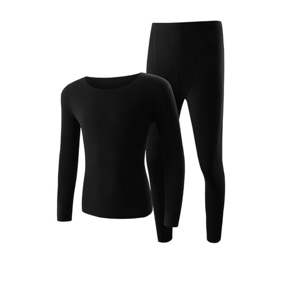 Ltctricy Women's Plus Size Thermal Underwear Sets Seamless Fleece Warm Crew Neck Long Sleeve Shirt Leggings 2 Piece Base Layer Sets(Black,4X-Large)