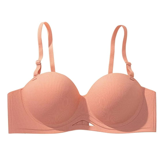 Ltctricy Women's Push up Bras Comfortable Padded Supportive Lift Ribbed Seamless Bralettes Soft Wireless Bras