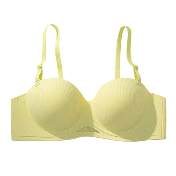 Ltctricy Women's Push up Bras Comfortable Padded Supportive Lift Ribbed Seamless Bralettes Soft Wireless Bras