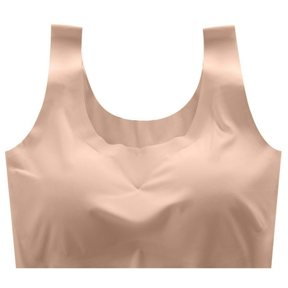 Ltctricy Women's Seamless Bras Comfort Wireless Padded Full Coverage Soft Push up Bralettes Cropped Tank Top with Bra