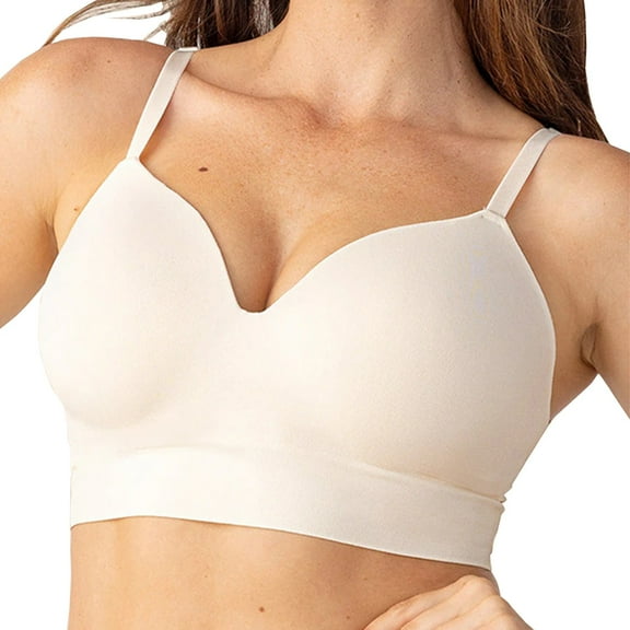 Ltctricy Women's Seamless Push up Bras Comfortable Wireless Soft Support Full Coverage Bralettes Lift up T Shirt Bras